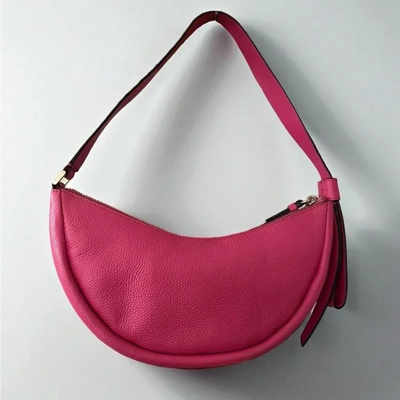 Kate Spade Smile Pink Small Crescent Shoulder Bag - NWOT - Picture 3 of 5